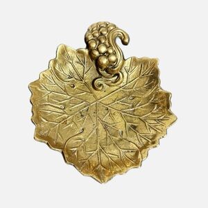Gold Leaf-Shaped Decorative Dish